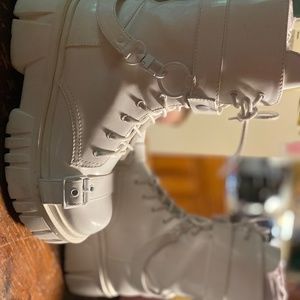 White platform boots $80 OBO